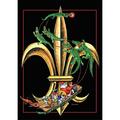 Recinto 29 x 42 in. Large Santa Preeminence Flag with Fleur-De-Lis RE2943137